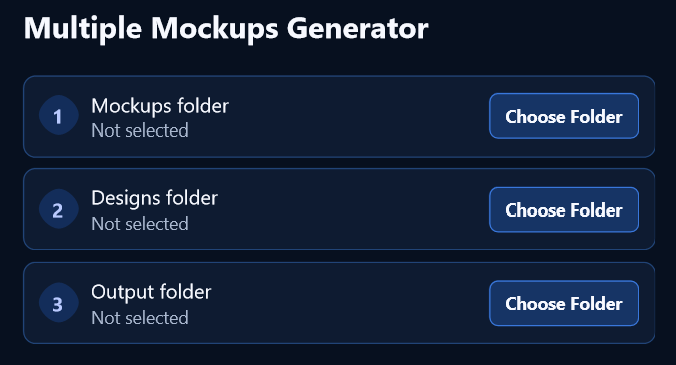Multiple Mockups Generator folder selection